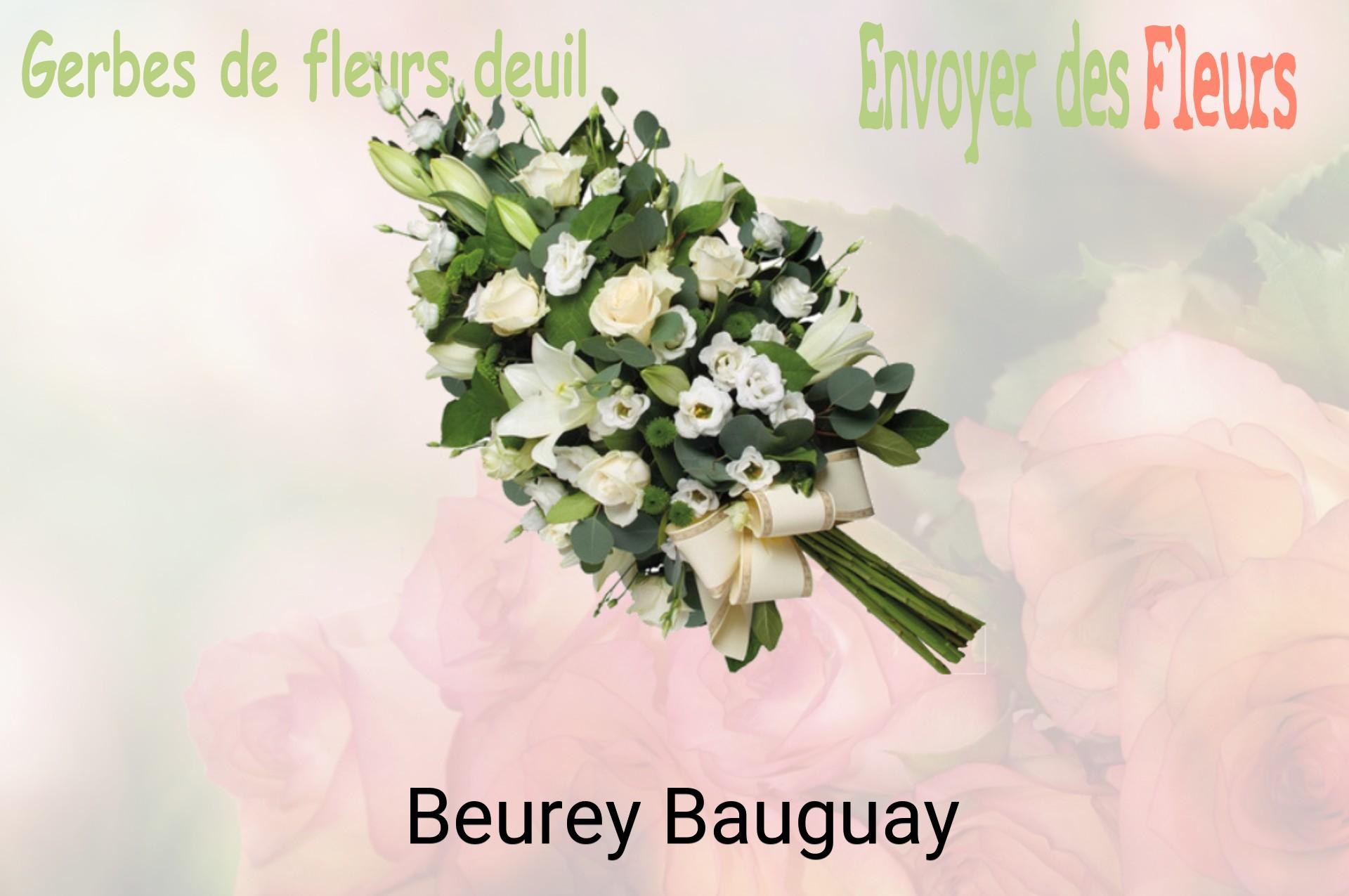 Gerbe de fleurs de deuil livrée à Beurey-Bauguay